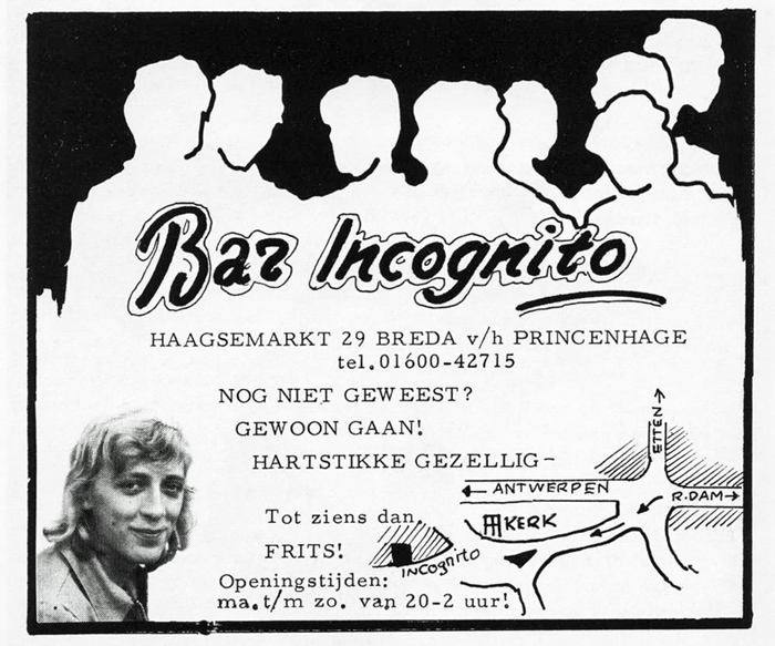 Advertentie van Bar Incognito uit 1973